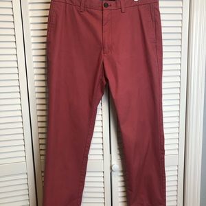 Banana Republic Emerson Sz 36-29Pants Salmon Chino Men's Flat Front Straight Leg